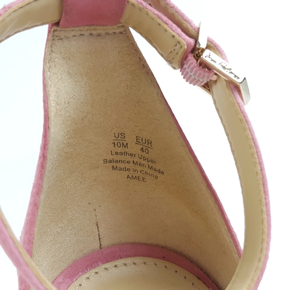 Sam Edelman Amee Ankle Strap Suede Heels - Picture 8 of 8